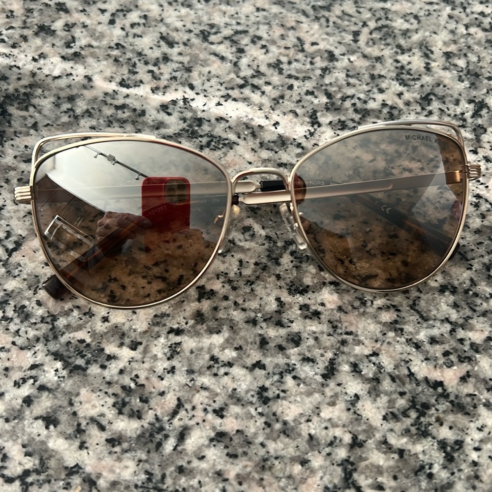 Michael Kors 1035 St. Lucia Gold/Silver Khaki 55mm Woman’s Sunglasses